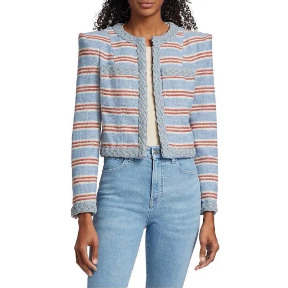 Veronica Beard Arrowe Braided Trim Jacket